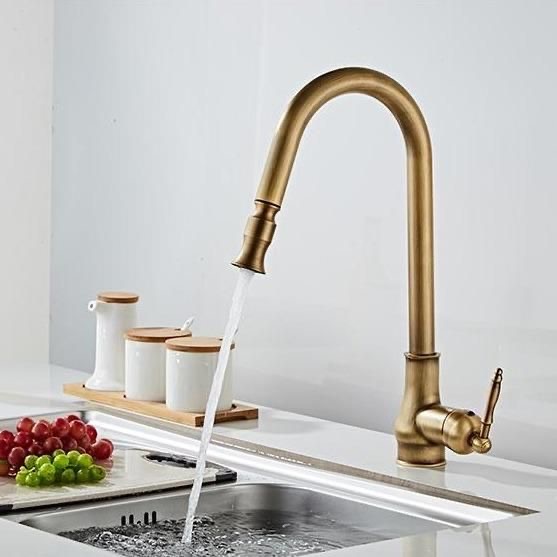 Brass kitchen faucet - Moodboard de notre future cuisine